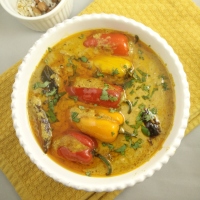 Bharwan Mirch Ka Salan (Spicy Curry with Stuffed Chili Peppers)